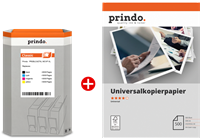 Prindo Classic XL zwart / cyan / magenta / geel / Wit value pack