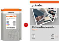 Prindo Classic XXL zwart / zwart / cyan / magenta / geel / Wit value pack