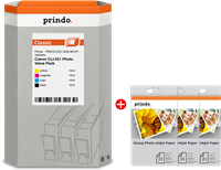 Prindo Classic zwart / cyan / magenta / geel value pack
