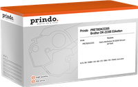 Prindo Doorlopende etiketten 62mm x 30,48m Zwart op wit