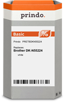 Prindo Rol etiketten 54mm x 30,48m Wit