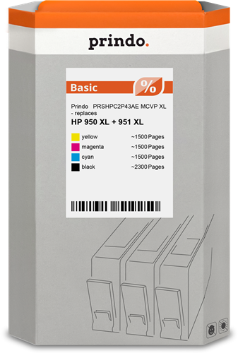Prindo Basic XL Multipack zwart / cyan / magenta / geel