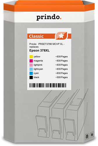 Prindo Classic XL Multipack zwart / cyan / magenta / geel / Cyaan (helder) / Magenta (licht)