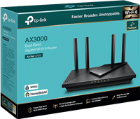 TP-Link AX3000 dual-band gigabit Wi-Fi 6-router zwart